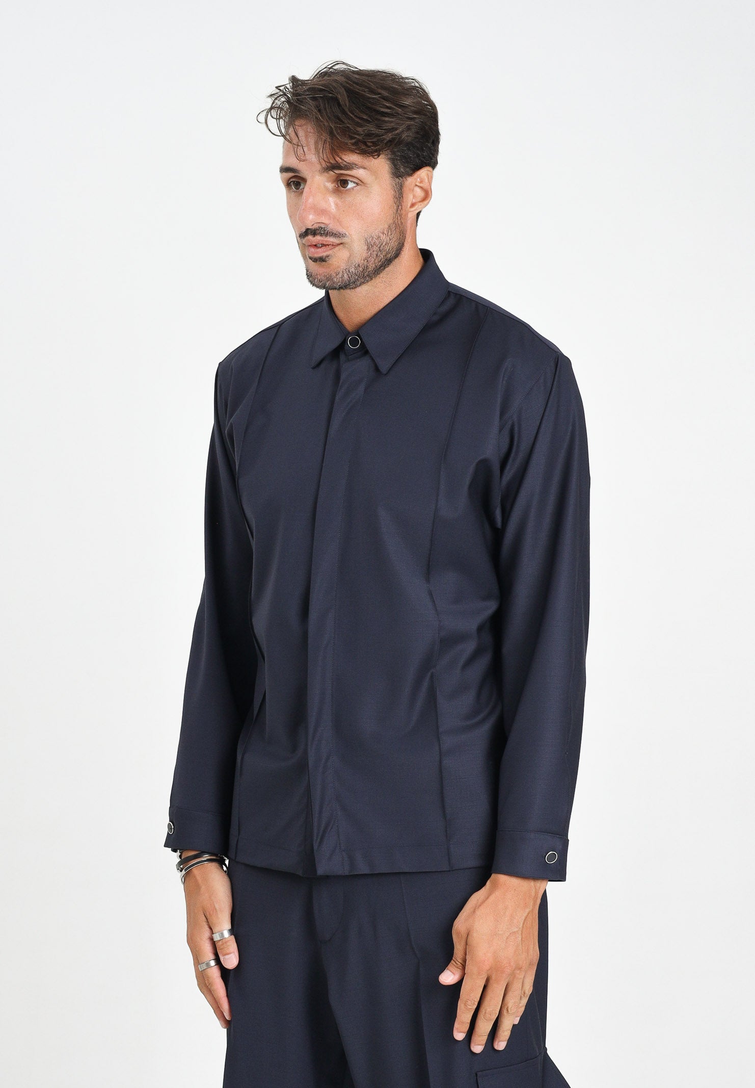 I'M BRIAN Camicia a manica lunga blu da uomo CA3450 005 I'M BRIAN 