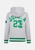 JORDAN Felpa con cappuccio Court of Legends grigia per bambino e bambina 95D697 G2H JORDAN 
