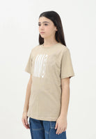 MAISON MARGIELA T-shirt a manica corta beige per donna, ragazzi e bambini con logo MM6 M60807MM04I BE MAISON MARGIELA 