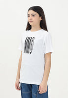 MAISON MARGIELA T-shirt a manica corta bianca per donna, ragazzi e bambini con logo MM6 M60807MM04I BI MAISON MARGIELA 