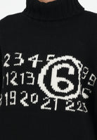 MAISON MARGIELA Abito corto nero per donna e ragazza con maxi logo M60848MM06M M6900 MAISON MARGIELA 