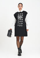 MAISON MARGIELA Abito corto nero per donna e ragazze con maxi logo M60850MM02X M6900 MAISON MARGIELA 