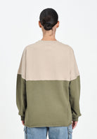 MAISON MARGIELA Felpa girocollo beige e verde per donna, ragazzi e bambini caratterizzata da una costruzione re-cut M60870MM04H M6C38 MAISON MARGIELA 