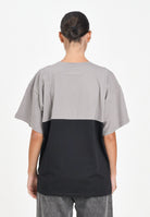 MAISON MARGIELA T-shirt a manica corta nera e grigia per donna, ragazzi e bambini caratterizzata da una costruzione re-cut M60876MM04I M6C37 MAISON MARGIELA 