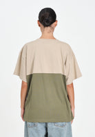 MAISON MARGIELA T-shirt a manica corta beige e verde per donna, ragazzi e bambini caratterizzata da una costruzione re-cut M60876MM04I M6C38 MAISON MARGIELA 