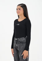 MAISON MARGIELA Body a maniche lunghe nero per donna e ragazze con logo M60911MM06L M6900 MAISON MARGIELA 