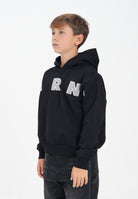 MARNI Felpa con cappuccio nera per donna, ragazzi e bambini rifinita da logo Patch Marni ricamato M01266M00V0 0M90D MARNI 