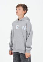 MARNI Felpa con cappuccio grigia per donna, ragazzi e bambini rifinita da logo Patch Marni ricamato M01266M00V0 0M923 MARNI 