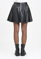 MARNI Gonna corta nera per donna e ragazze in tessuto spalmato M01508M00W2 0M900 MARNI 