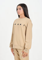 MARNI Felpa girocollo beige per donna, ragazzi e bambini con logo istituzionale M01612M00V0 0M715 MARNI 
