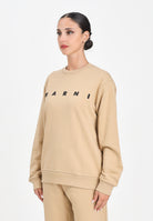 MARNI Felpa girocollo beige per donna, ragazzi e bambini con logo istituzionale M01612M00V0 0M715 MARNI 
