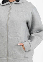MARNI Felpa con zip in neoprene grigio per donna, ragazzi e bambini M01625M00VC 0M923 MARNI 