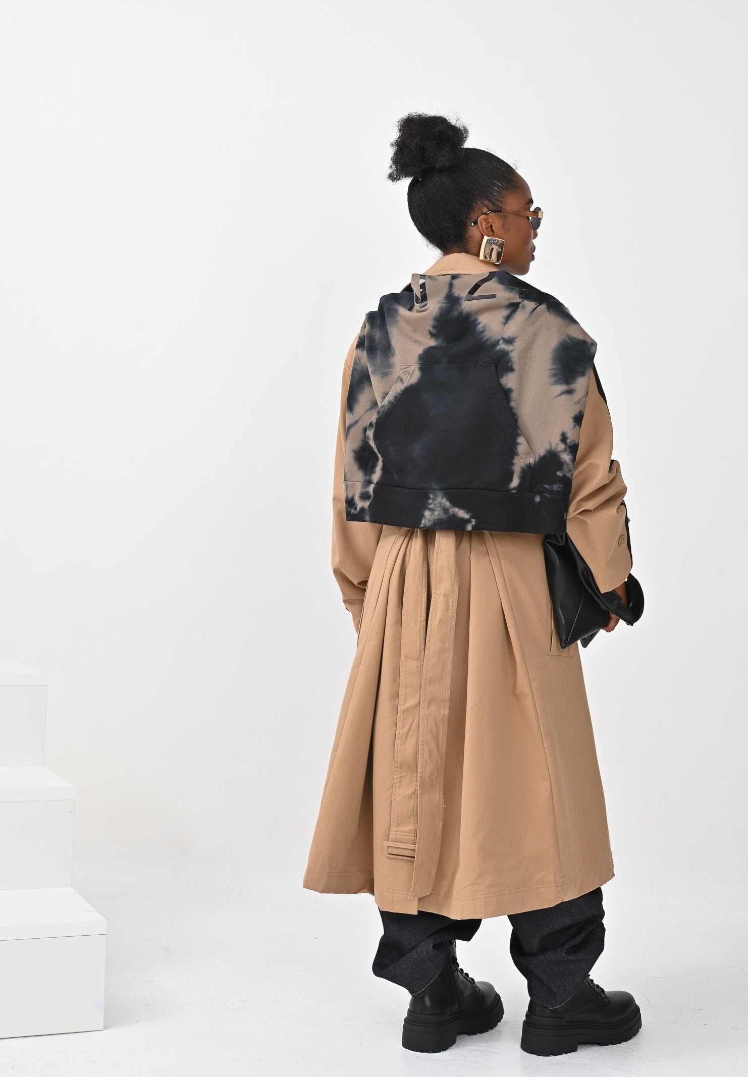 N21 Felpa con cappuccio cammello per donna, ragazzi e bambini in cotone tie-dye N2107LN0447 0N720 N21 