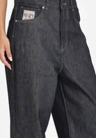 N21 Jeans in denim scuro per donna, ragazzi e bambini con impunture a contrasto N2108MN0438 0N01 N21 