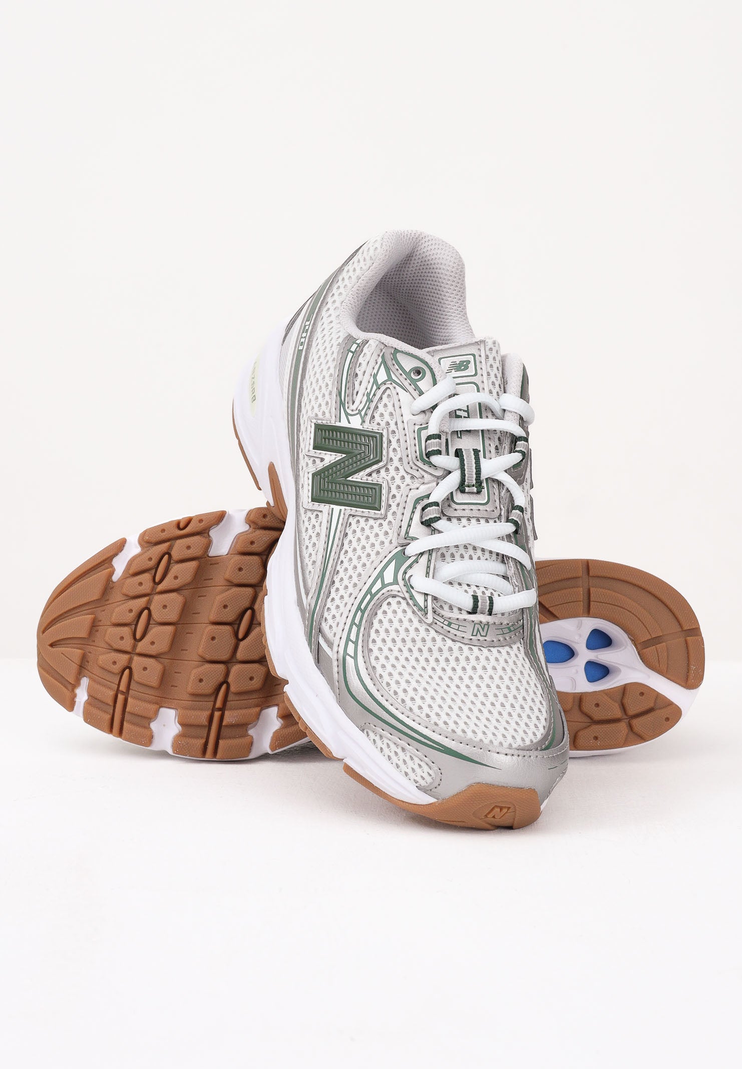 NEW BALANCE Sneakers 740 BUNGEE bianca e verde per uomo e donna GR740SF . NEW BALANCE 