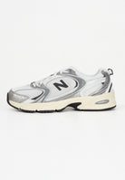 NEW BALANCE Sneakers 530 argento, bianche e nere da uomo U530ESA . NEW BALANCE 
