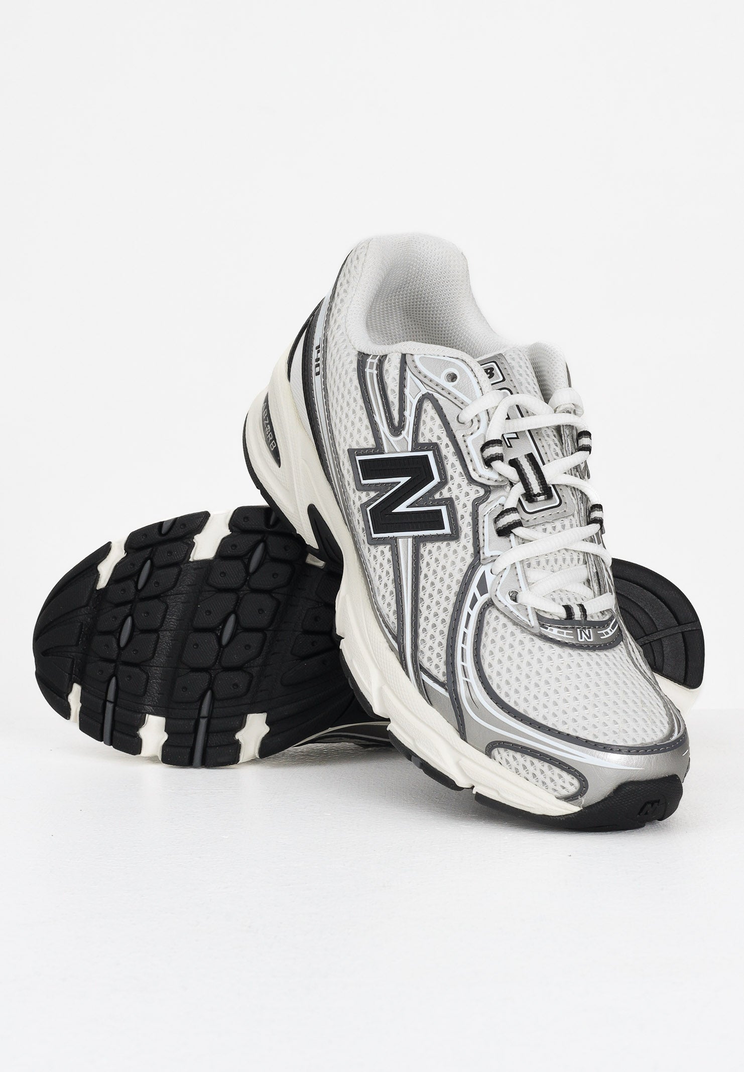 NEW BALANCE Sneakers 740 bianche, argento e nere da uomo U740BK2 . NEW BALANCE 