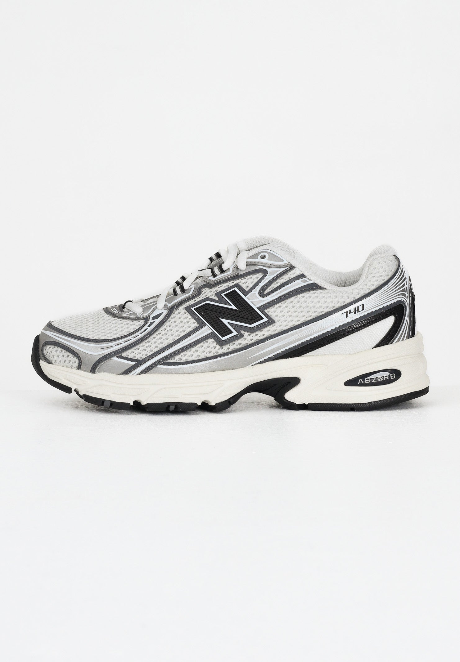 NEW BALANCE Sneakers 740 bianche, argento e nere da uomo U740BK2 . NEW BALANCE 