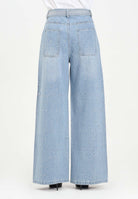 ODI ODI Jeans palazzo Murano in denim chiaro da donna impreziositi da strass MURANO100W5 C9 ODI ODI 