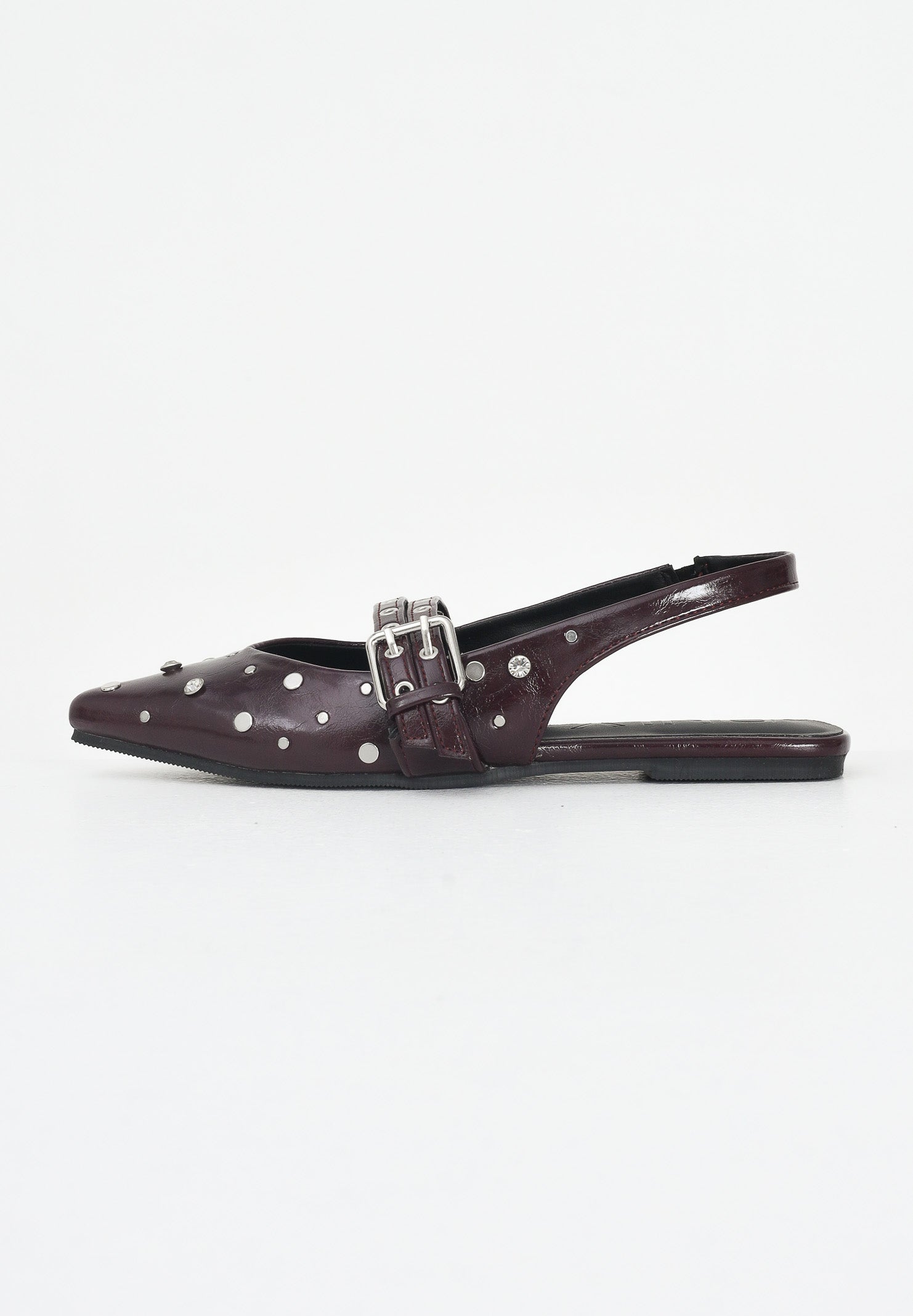 ONLY Sandali bordeaux da donna con borchie 15340903 Burgundy ONLY 