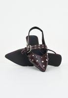 ONLY Sandali bordeaux da donna con borchie 15340903 Burgundy ONLY 