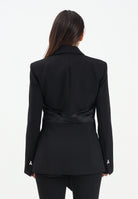 PATRIZIA PEPE Giacca nera da donna con drappeggio 2S1541A663 K103 PATRIZIA PEPE 