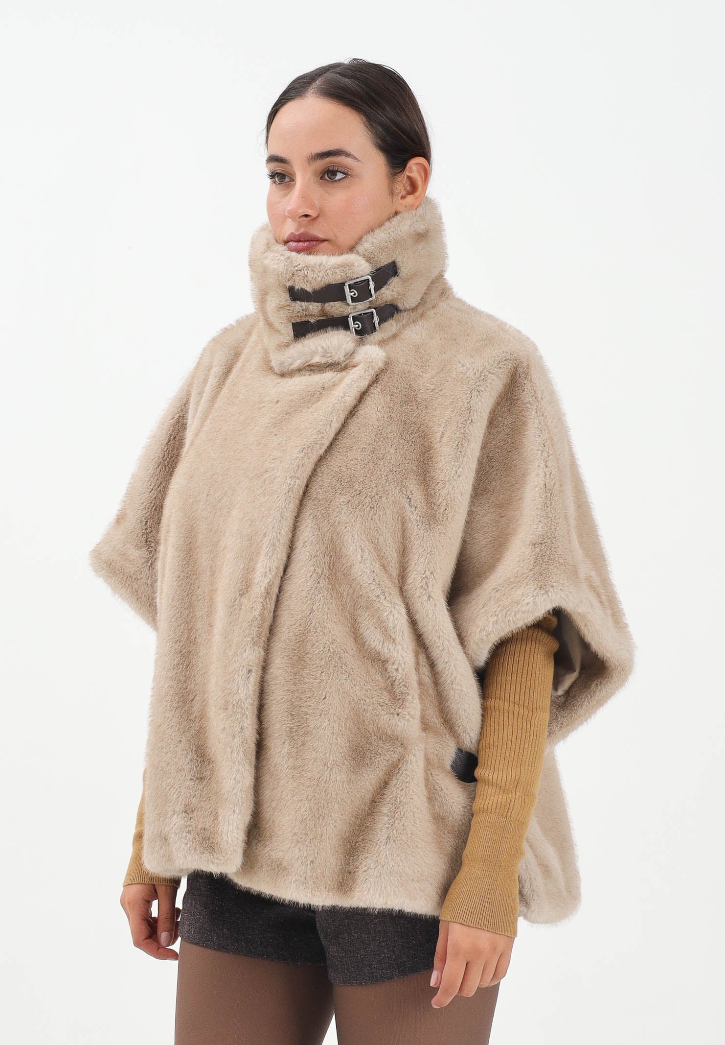 PINKO Cappa beige da donna effetto pelliccia 103837A2PI C60 PINKO 