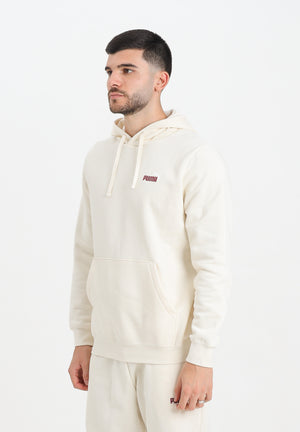 PUMA Felpa con cappuccio Essentials panna da uomo 684718 99 PUMA 