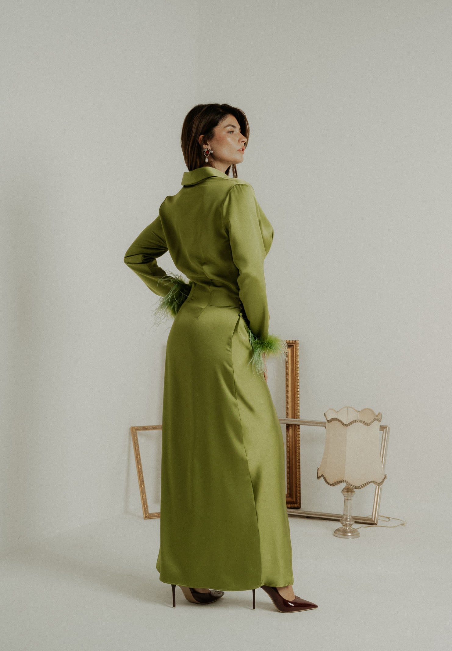 SANTAS Abito lungo DIVINE verde da donna PV2614 VE SANTAS 