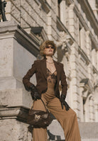 SANTAS Body RADIANCE marrone da donna con ricamo in pizzo floreale PV2615 MA SANTAS 