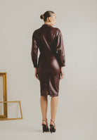 SANTAS Abito midi MYSTÈRE bordeaux da donna PV2618 BO SANTAS 