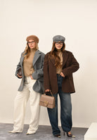 SANTAS Cappotto corto LUMIÈRE grigio da donna PV2620 GR SANTAS 