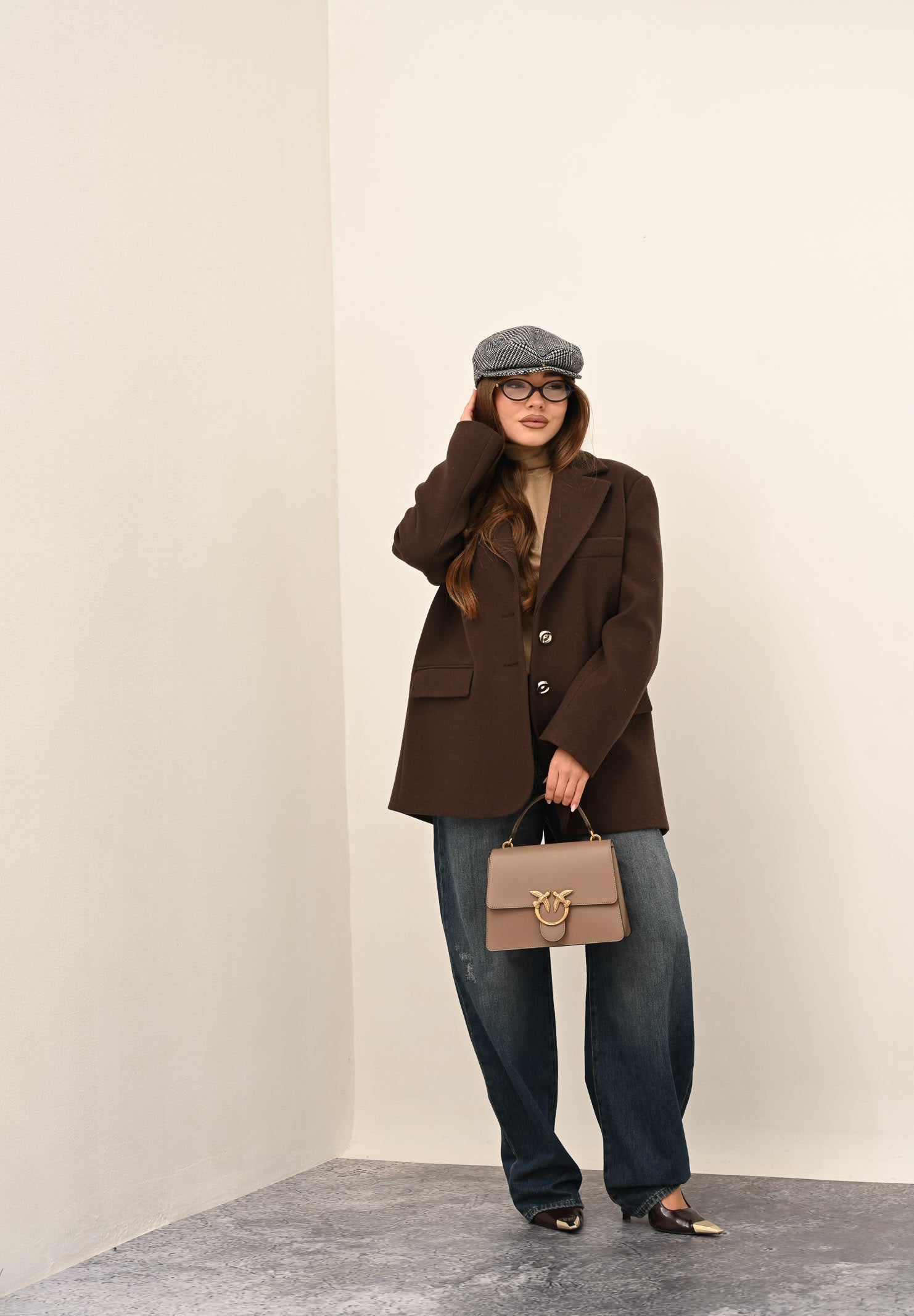 SANTAS Cappotto corto LUMIÈRE marrone da donna PV2620 MA SANTAS 
