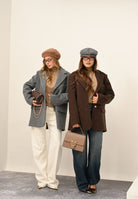 SANTAS Cappotto corto LUMIÈRE marrone da donna PV2620 MA SANTAS 