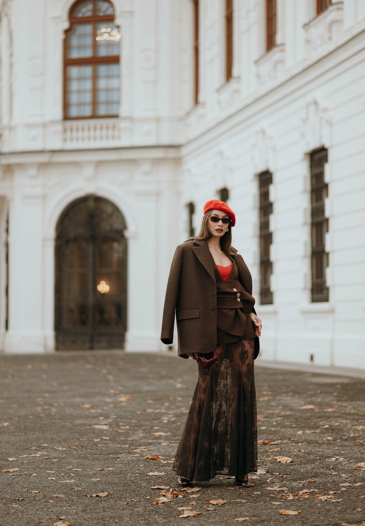 SANTAS Cappotto corto LUMIÈRE marrone da donna PV2620 MA SANTAS 