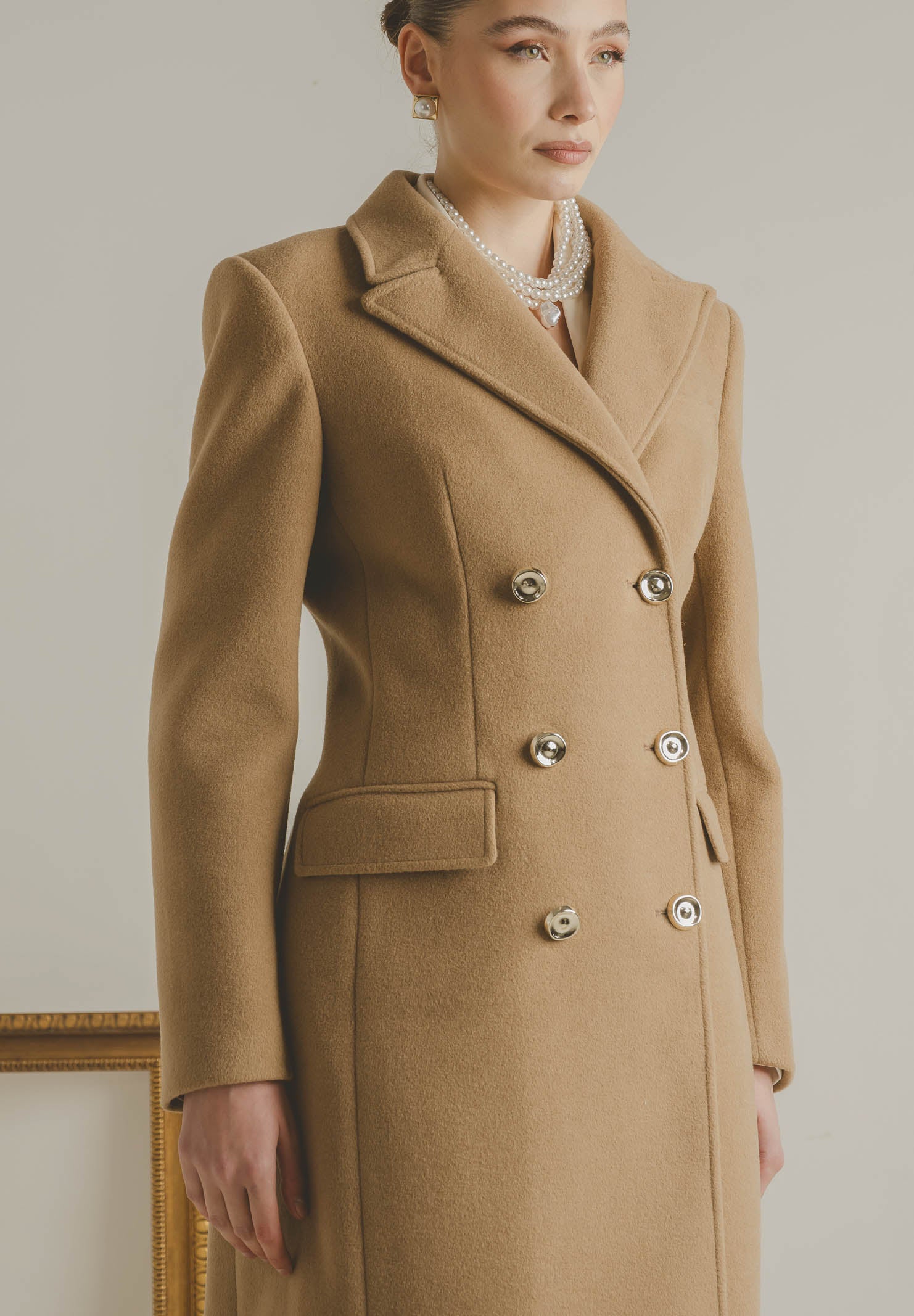 SANTAS Cappotto lungo ÉCLIPSE beige da donna PV2623 BE SANTAS 