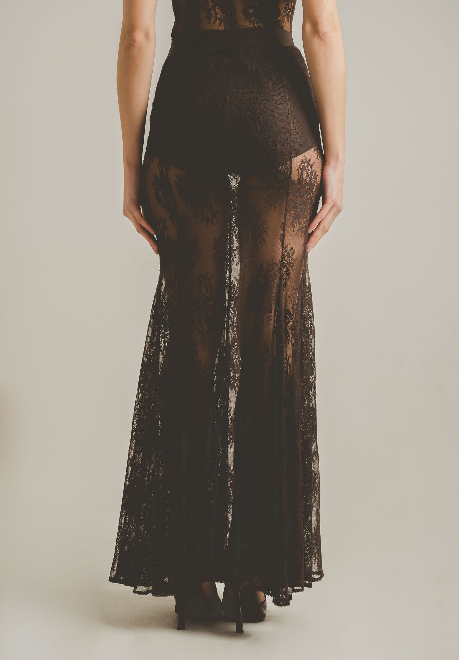 SANTAS Gonna lunga NUIT marrone da donna PV2628 MA SANTAS 