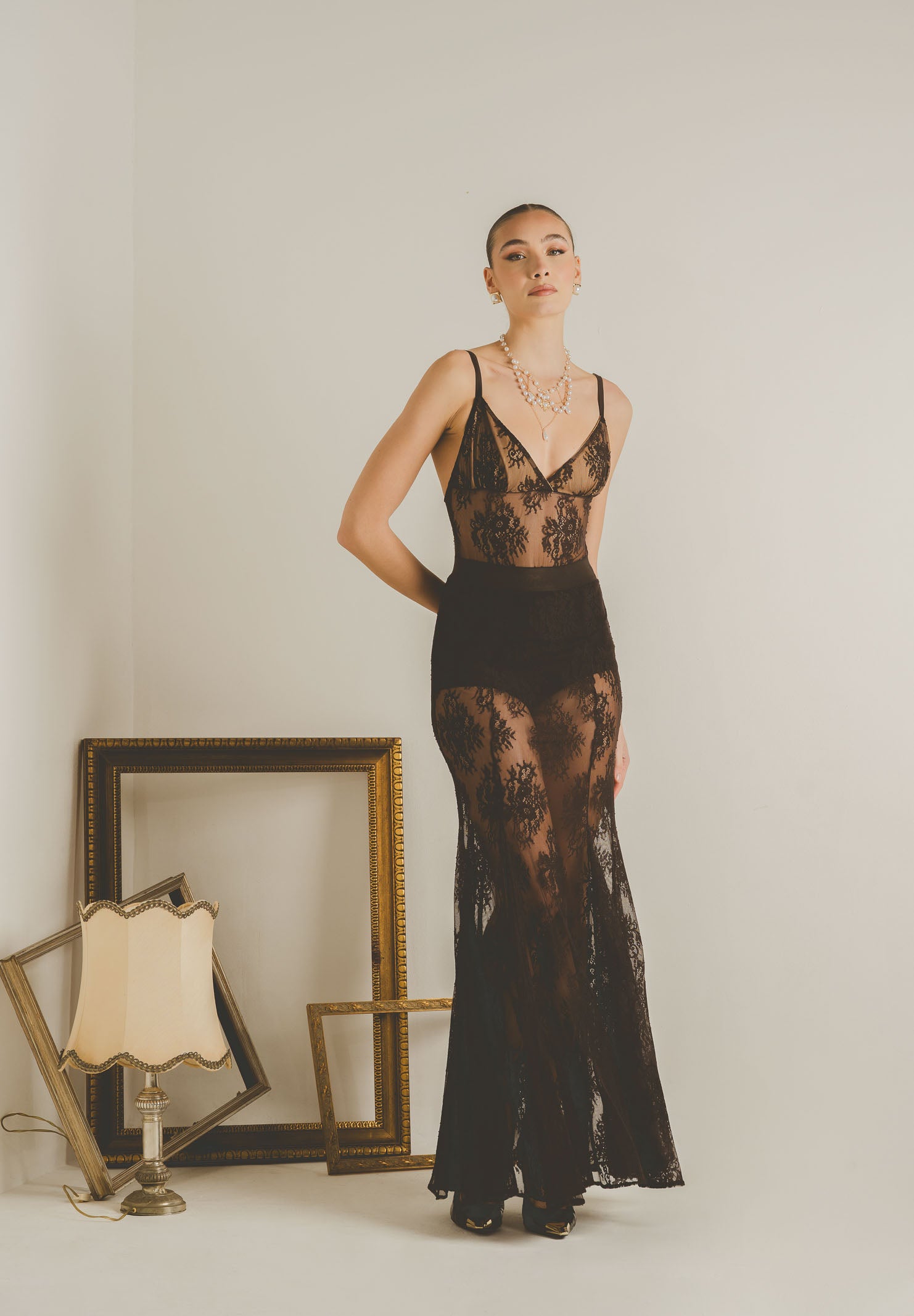 SANTAS Gonna lunga NUIT marrone da donna PV2628 MA SANTAS 