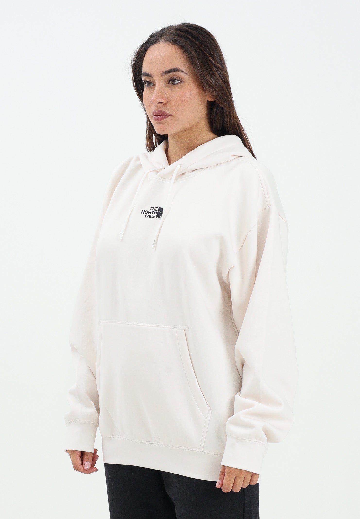 THE NORTH FACE Felpa con cappuccio Essential panna da donna NF0A89ENQLI1 . THE NORTH FACE 
