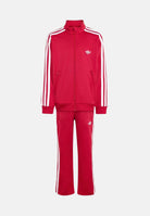 ADIDAS ORIGINALS Tuta FIREBIRD rossa per bambina e bambino con zip intera e bande laterali bianche HZ6593 . ADIDAS ORIGINALS 