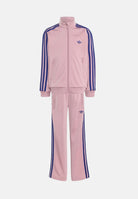 ADIDAS ORIGINALS Tuta FIREBORD rosa da bambina con zip intera e bande laterali a contrasto. HZ6597 . ADIDAS ORIGINALS 