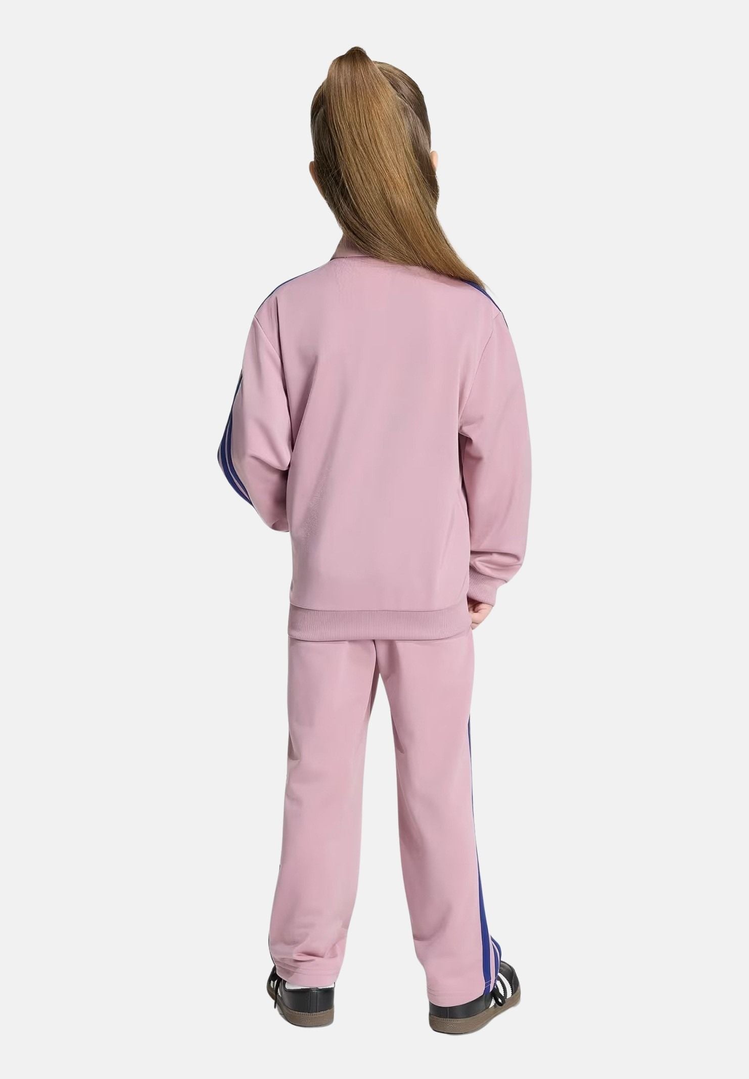 ADIDAS ORIGINALS Tuta FIREBORD rosa da bambina con zip intera e bande laterali a contrasto. HZ6597 . ADIDAS ORIGINALS 