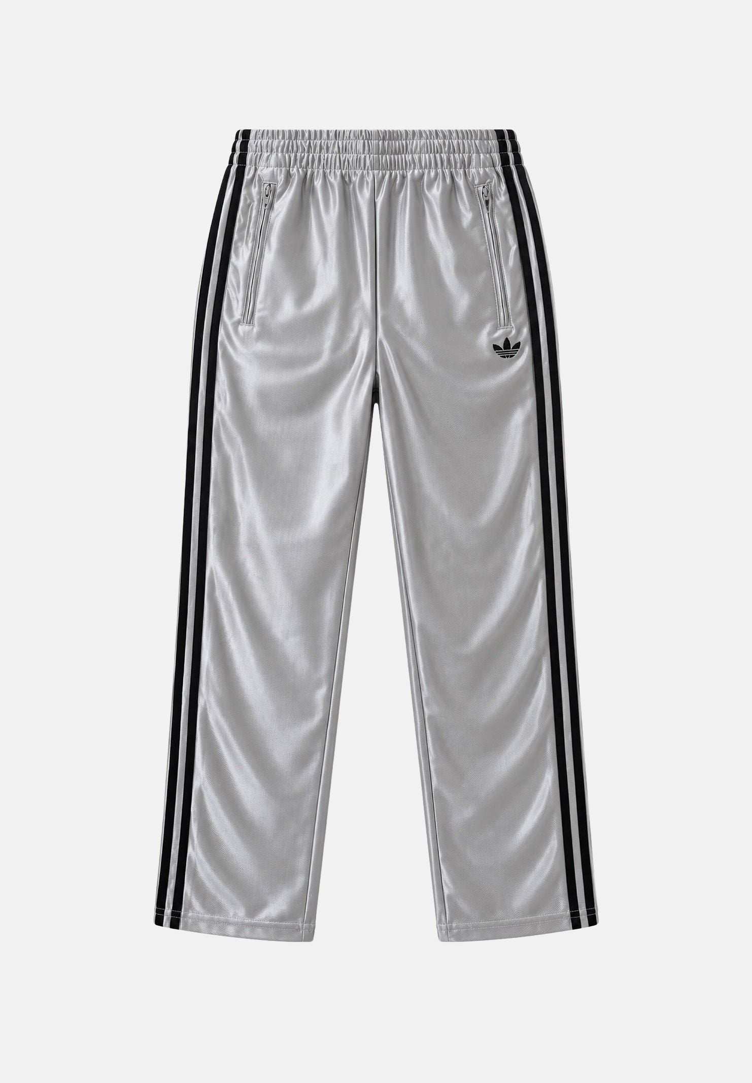 ADIDAS ORIGINALS Pantaloni FIREBIRD METALLIC  grigio argento metallizzato per bambino e bambina IA2222 . ADIDAS ORIGINALS 