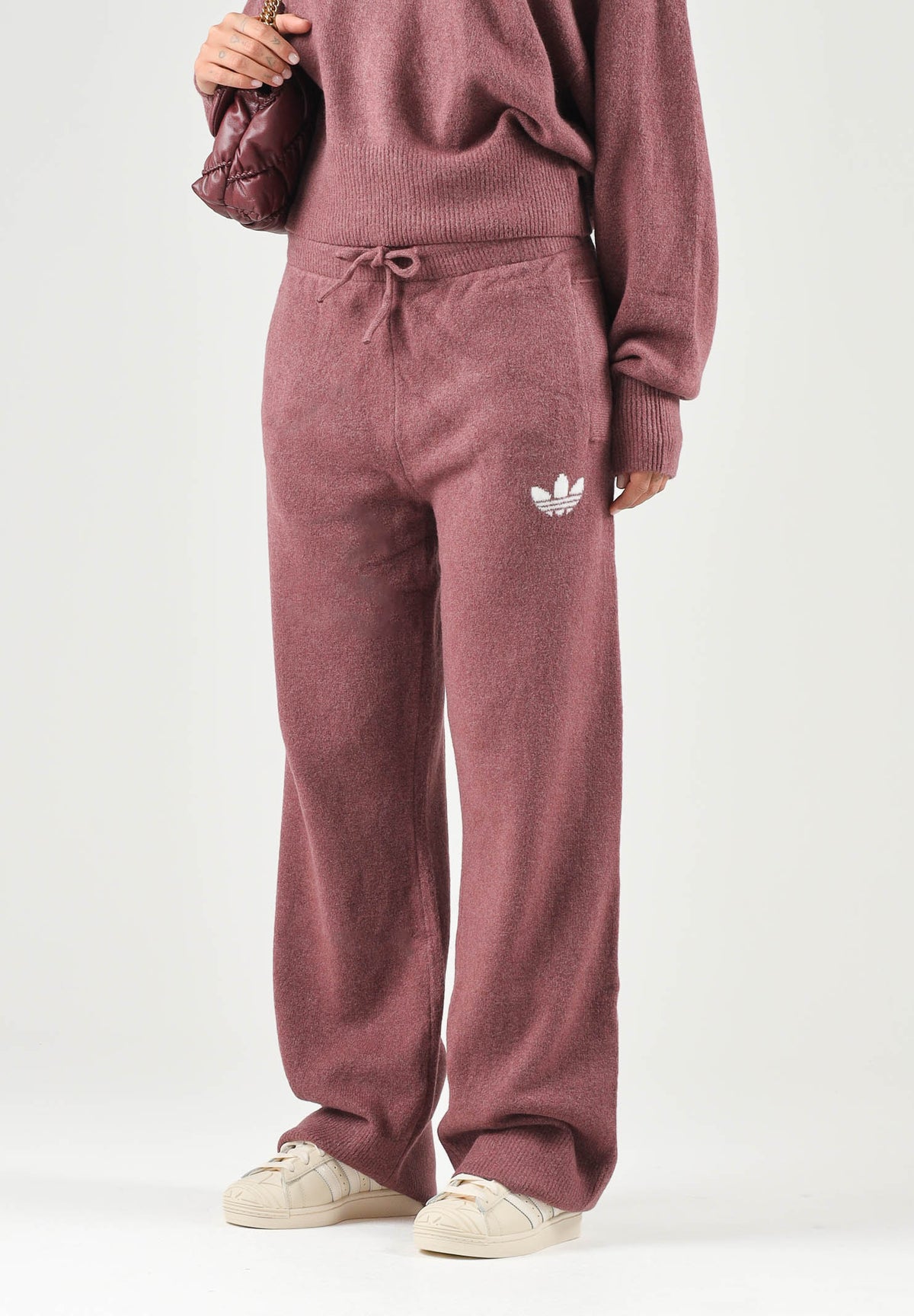 ADIDAS ORIGINALS Pantaloni quicri-rosa da donna con coulisse in vita e gamba dritta. IA4436 . ADIDAS ORIGINALS 