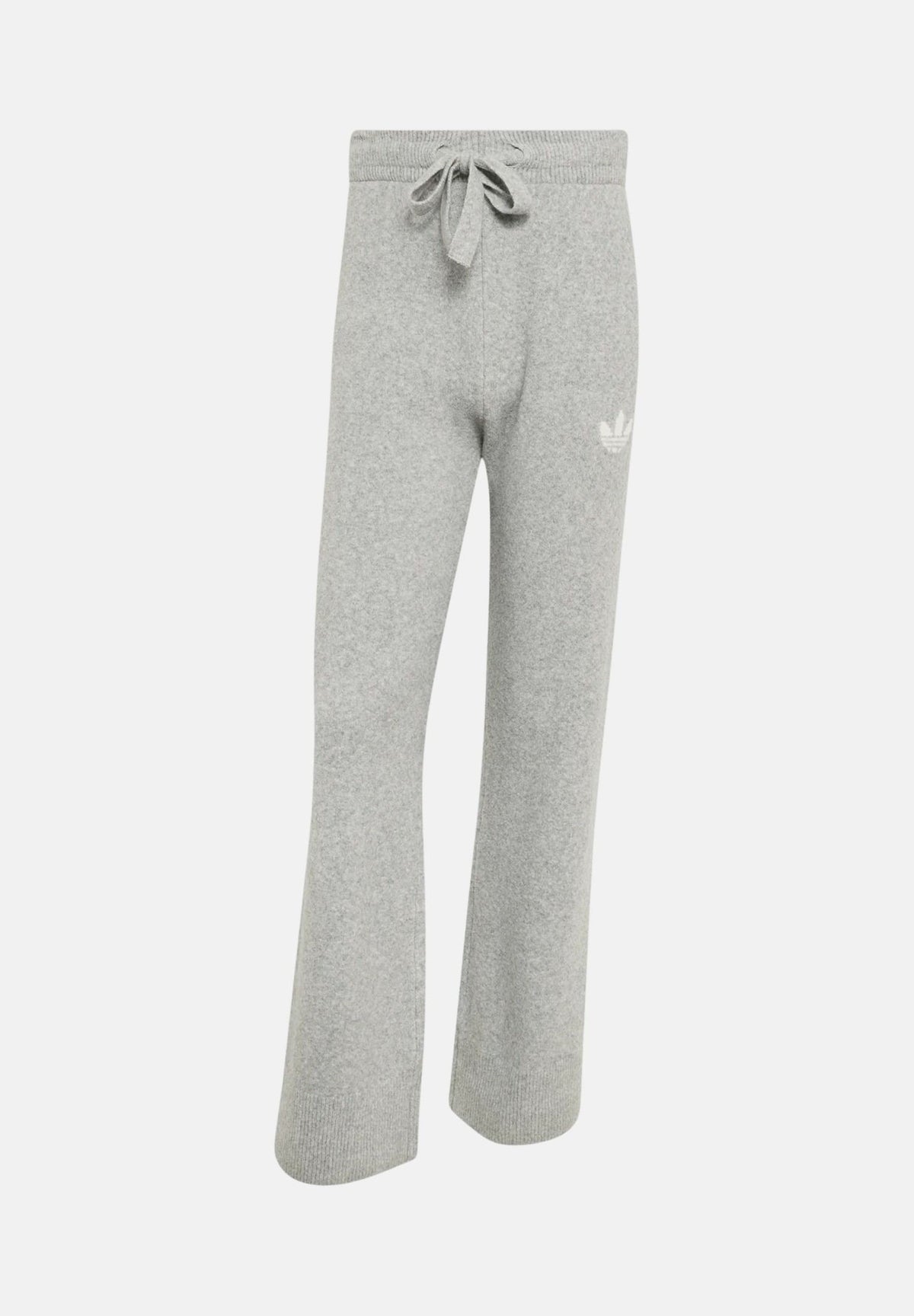 ADIDAS ORIGINALS Pantaloni  ESSENTIALS KNIT grigio chiaro da donna con coulisse in vita e logo Trefoil ricamato. IA4439 . ADIDAS ORIGINALS 