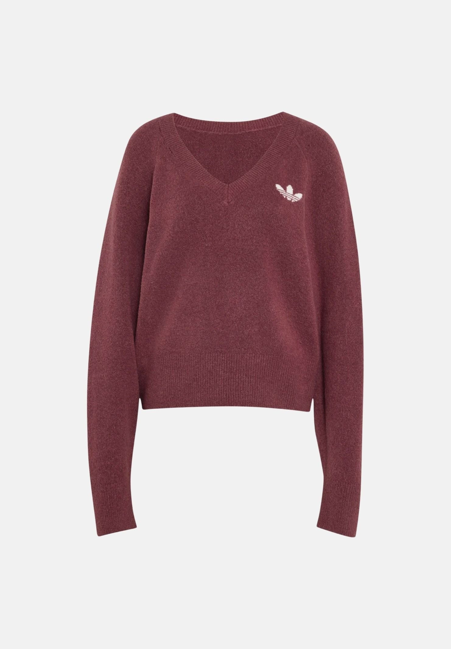 ADIDAS ORIGINALS Felpa TREFOIL ESSENTIALS Quicri, bordeaux, donna. IA4443 . ADIDAS ORIGINALS 