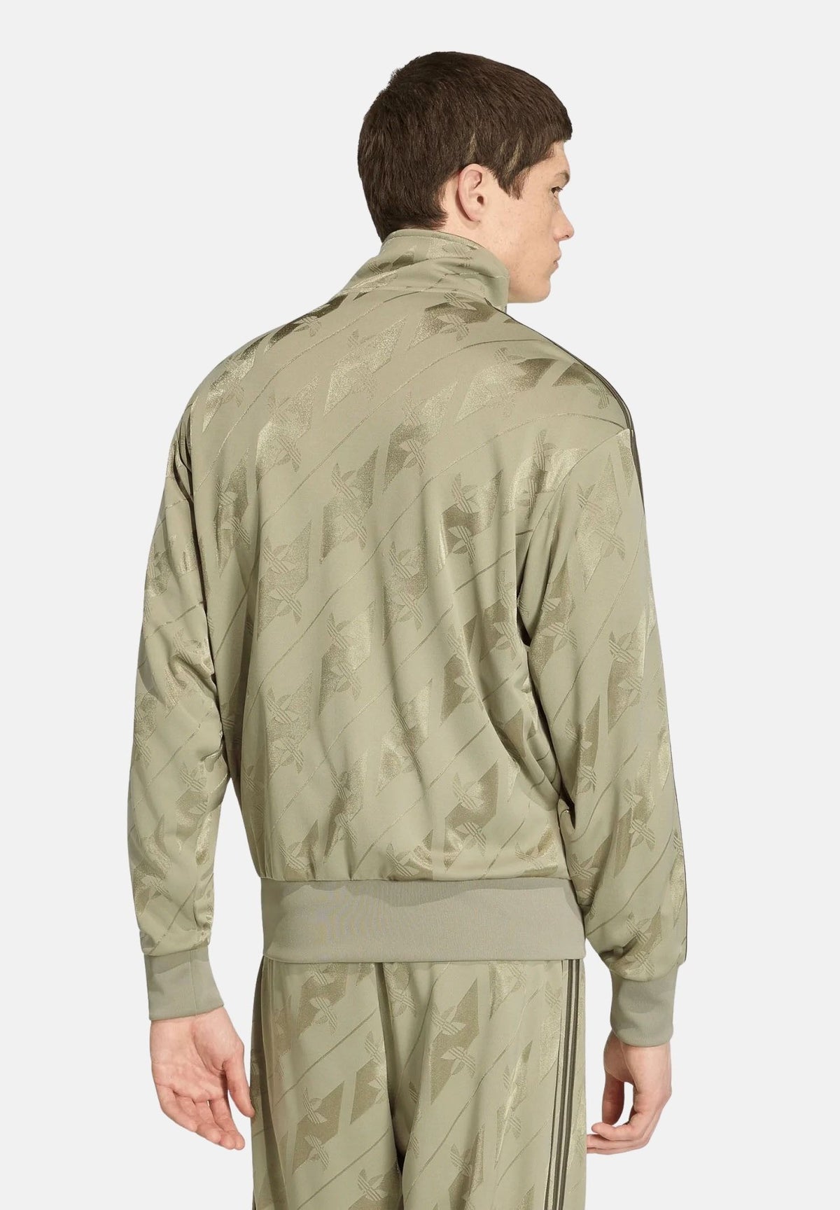 ADIDAS ORIGINALS Felpa con zip FIREBIRD verde monogram da uomo IA4537 . ADIDAS ORIGINALS 