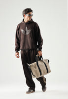 ADIDAS ORIGINALS Felpa con cappuccio MONO HOODED SWEAT Aucu marrone da uomo e donna IA4542 . ADIDAS ORIGINALS 