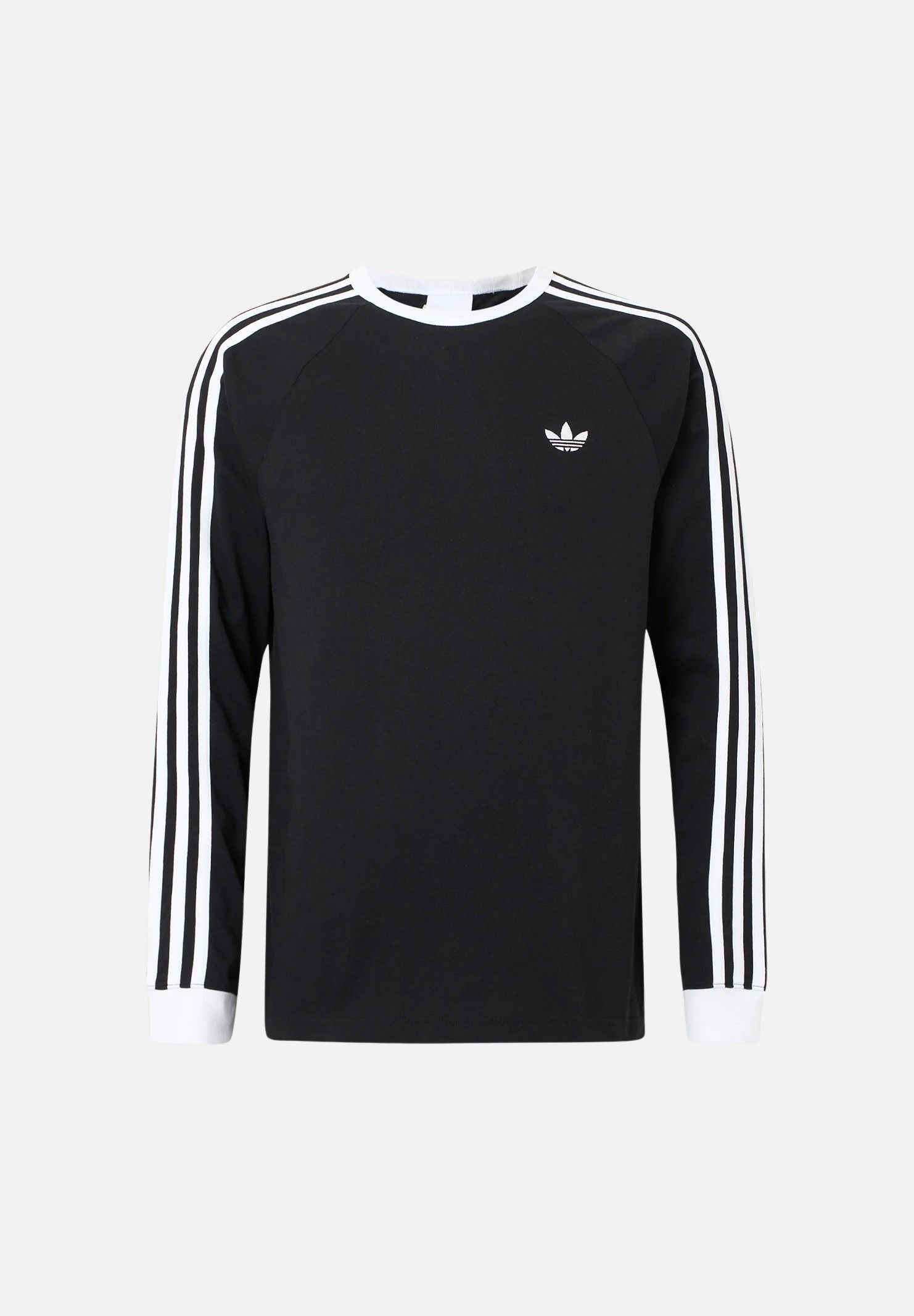 ADIDAS ORIGINALS T-shirt ADICOLOR CLASSIC a manica lunga nera da uomo, 3-Stripes IA4877 . ADIDAS ORIGINALS 