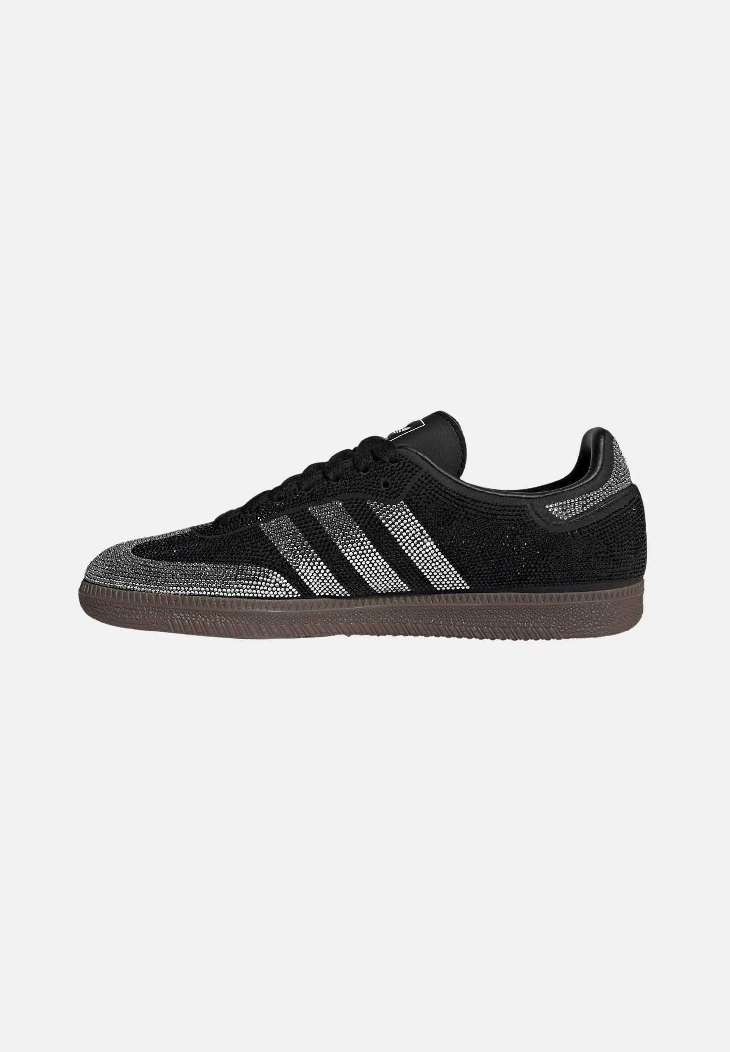 ADIDAS ORIGINALS Sneakers SAMBA OG Core nero da donna con strass<BR/> IH9052 . ADIDAS ORIGINALS 